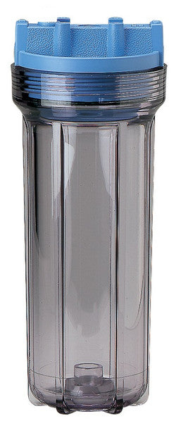 Pentek 158215 #10 Slim Line Housing 1/2" NPT Blue/Clear w/o Pressure Relief