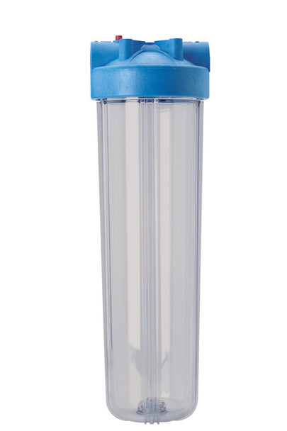 Pentek 166201 #20 Big Clear Housing 1" NPT Blue Cap With Pressure Relief